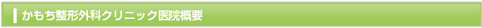 かもち整形外科クリニック医院概要